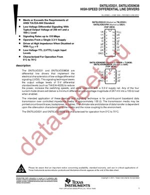 SN75LVDS9638DGKR datasheet  